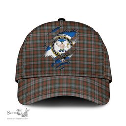 Scottish Murray of Atholl Weathered Family Crest In Me Style Tartan Cap ScotsTee Shop - Tartan Plaid - scotstee.com