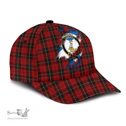 Scottish Wallace Family Crest In Me Style Tartan Cap ScotsTee Shop - Tartan Plaid - scotstee.com