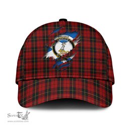 Scottish Wallace Family Crest In Me Style Tartan Cap ScotsTee Shop - Tartan Plaid - scotstee.com