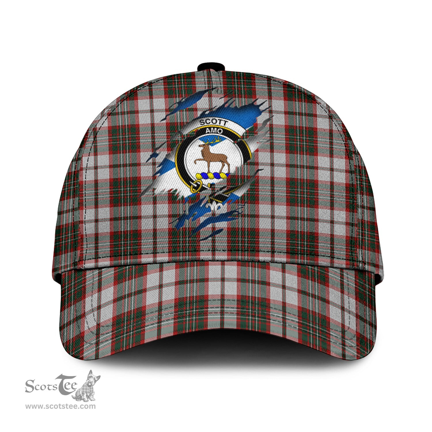 Scottish Scott Dress Family Crest In Me Style Tartan Cap ScotsTee Shop - Tartan Plaid - scotstee.com
