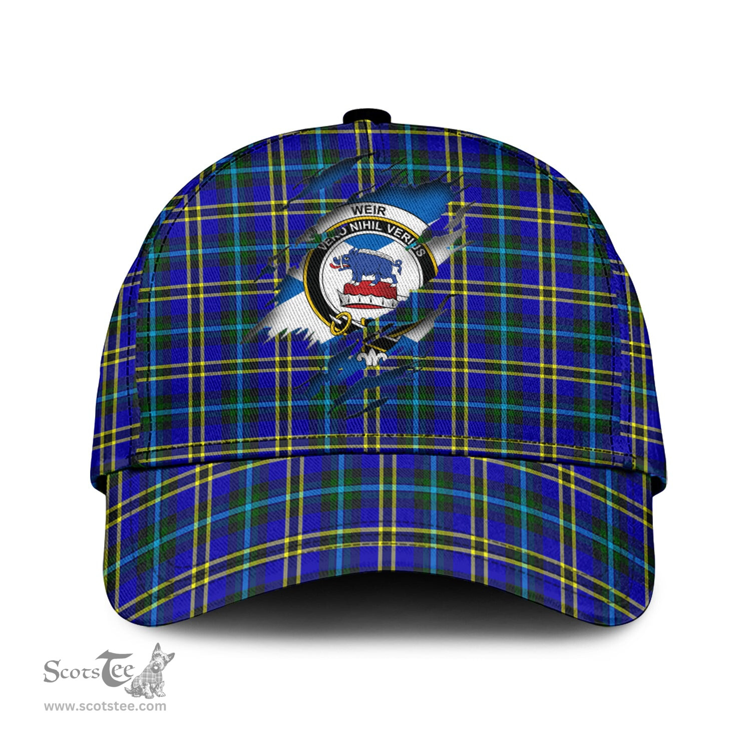 Scottish Weir Modern Family Crest In Me Style Tartan Cap ScotsTee Shop - Tartan Plaid - scotstee.com