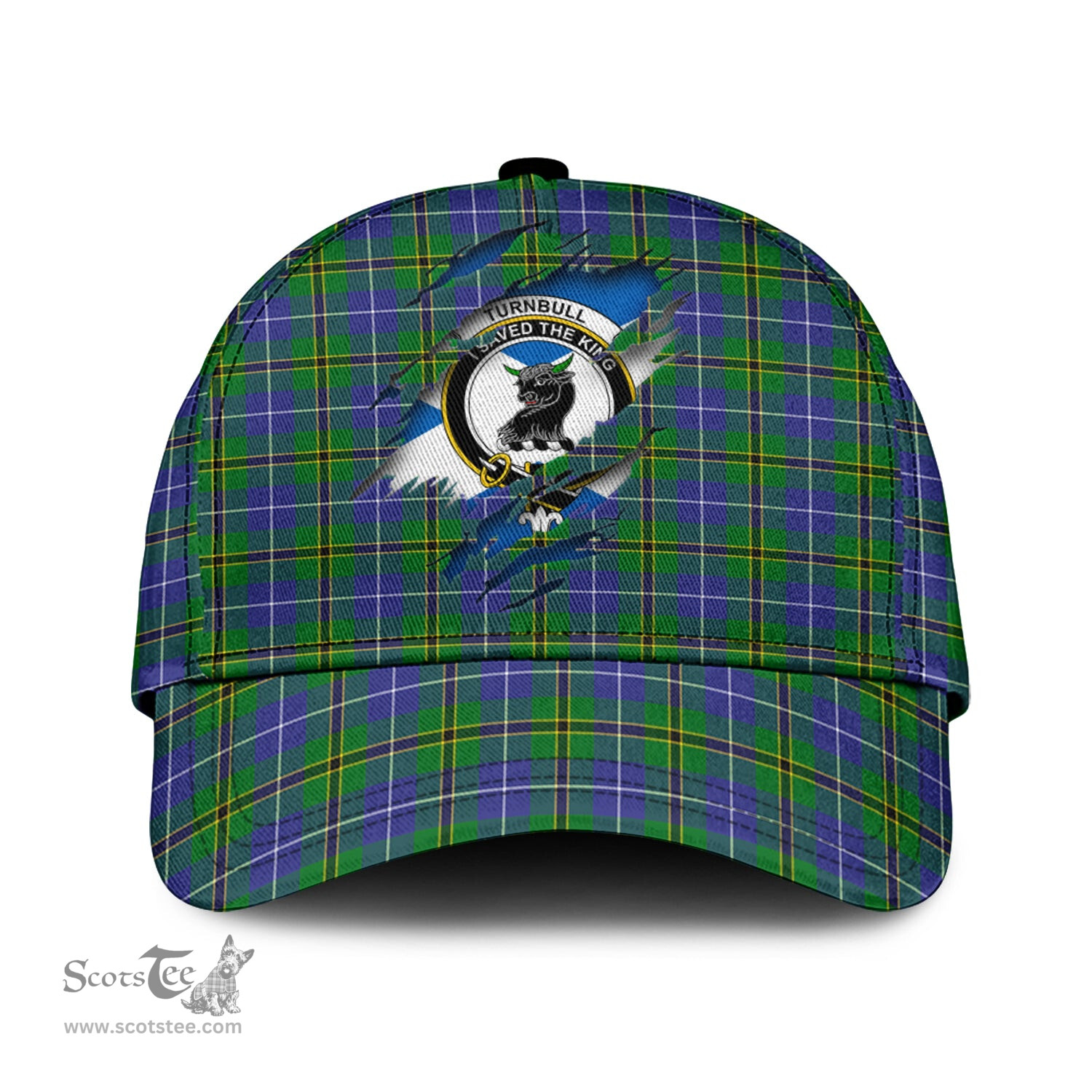 Scottish Turnbull Hunting Family Crest In Me Style Tartan Cap ScotsTee Shop - Tartan Plaid - scotstee.com