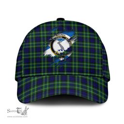 Scottish MacNeil of Colonsay Modern Family Crest In Me Style Tartan Cap ScotsTee Shop - Tartan Plaid - scotstee.com