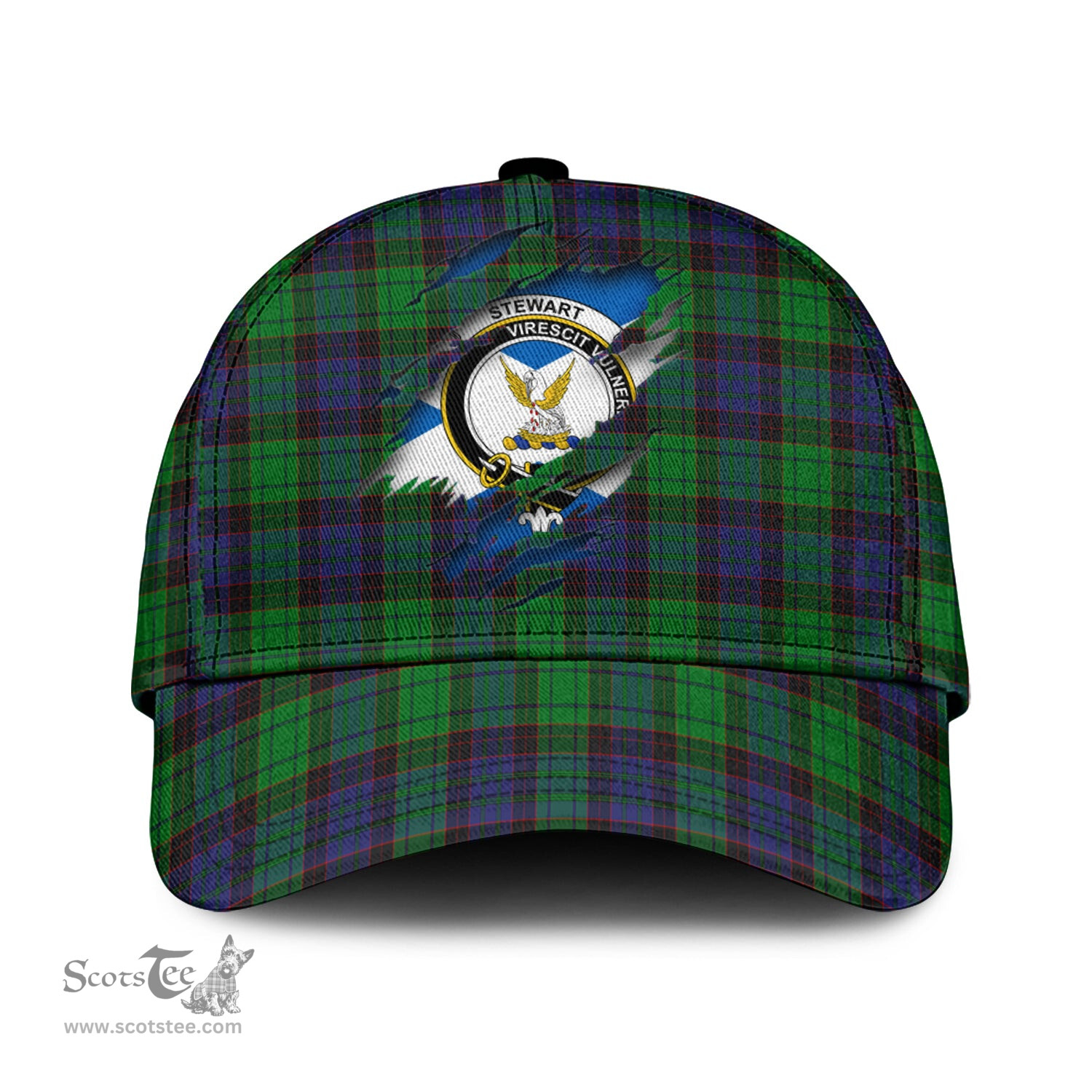 Scottish Stewart Old Modern Family Crest In Me Style Tartan Cap ScotsTee Shop - Tartan Plaid - scotstee.com