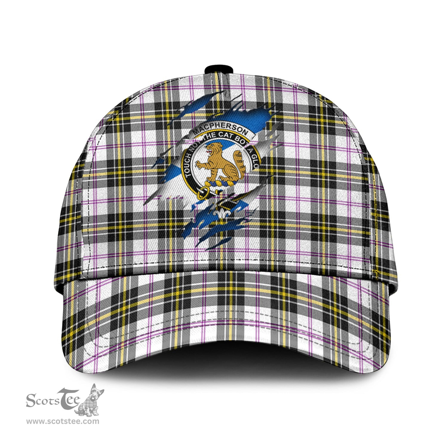 Scottish MacPherson Dress Modern Family Crest In Me Style Tartan Cap ScotsTee Shop - Tartan Plaid - scotstee.com