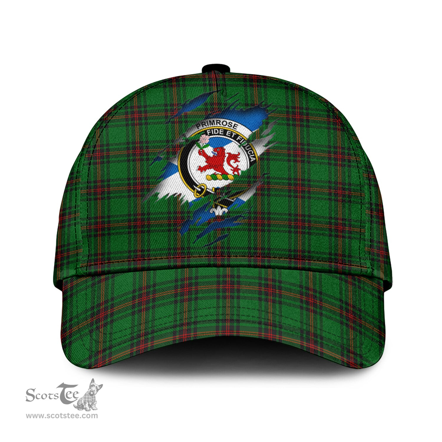 Scottish Primrose Family Crest In Me Style Tartan Cap ScotsTee Shop - Tartan Plaid - scotstee.com