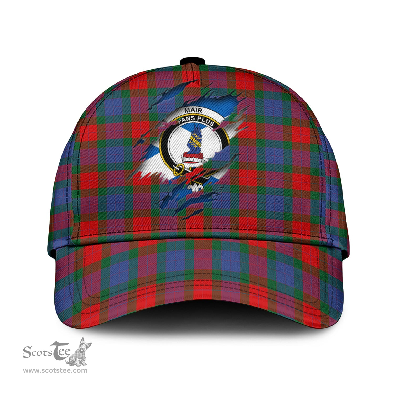 Scottish Mar Family Crest In Me Style Tartan Cap ScotsTee Shop - Tartan Plaid - scotstee.com