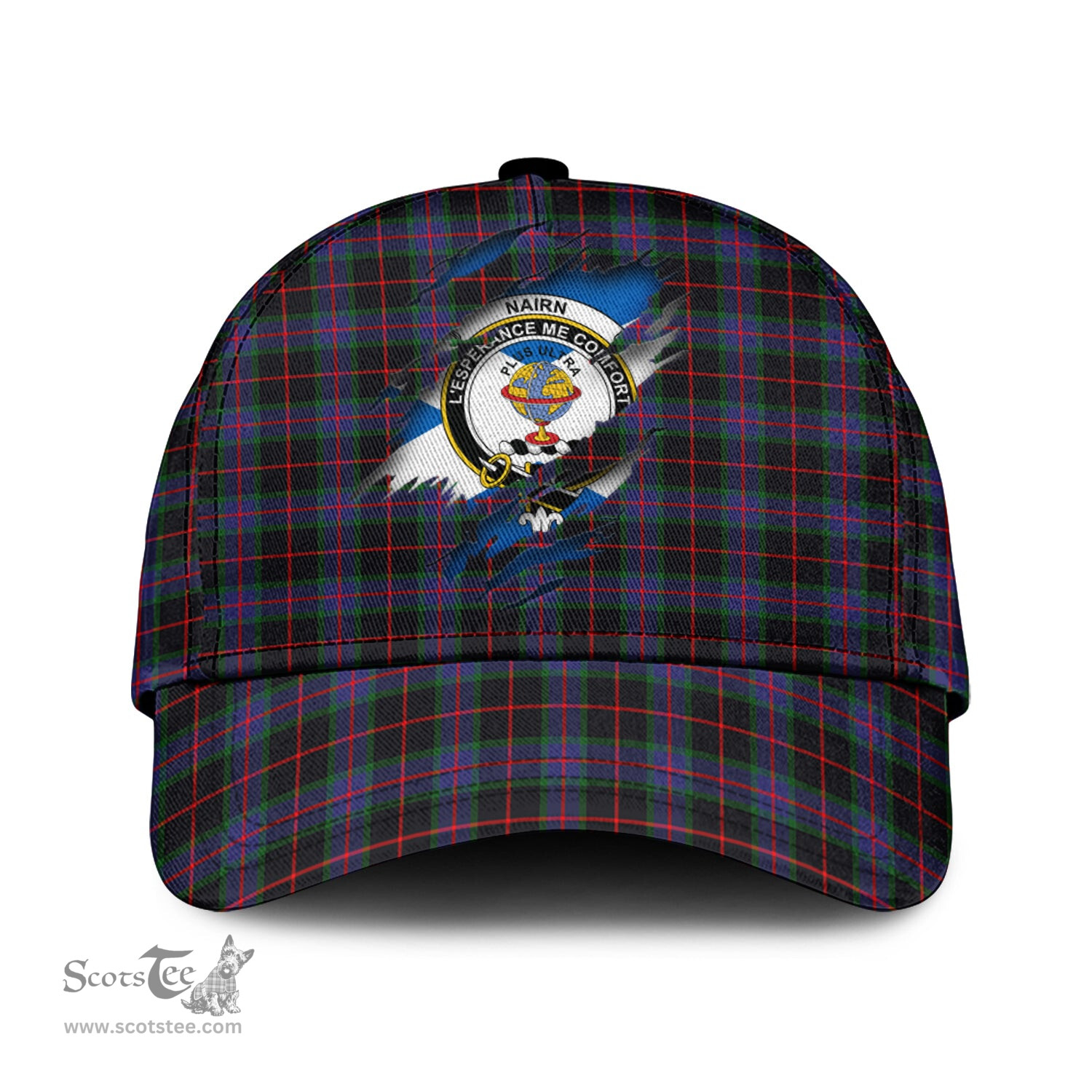 Scottish Nairn Family Crest In Me Style Tartan Cap ScotsTee Shop - Tartan Plaid - scotstee.com