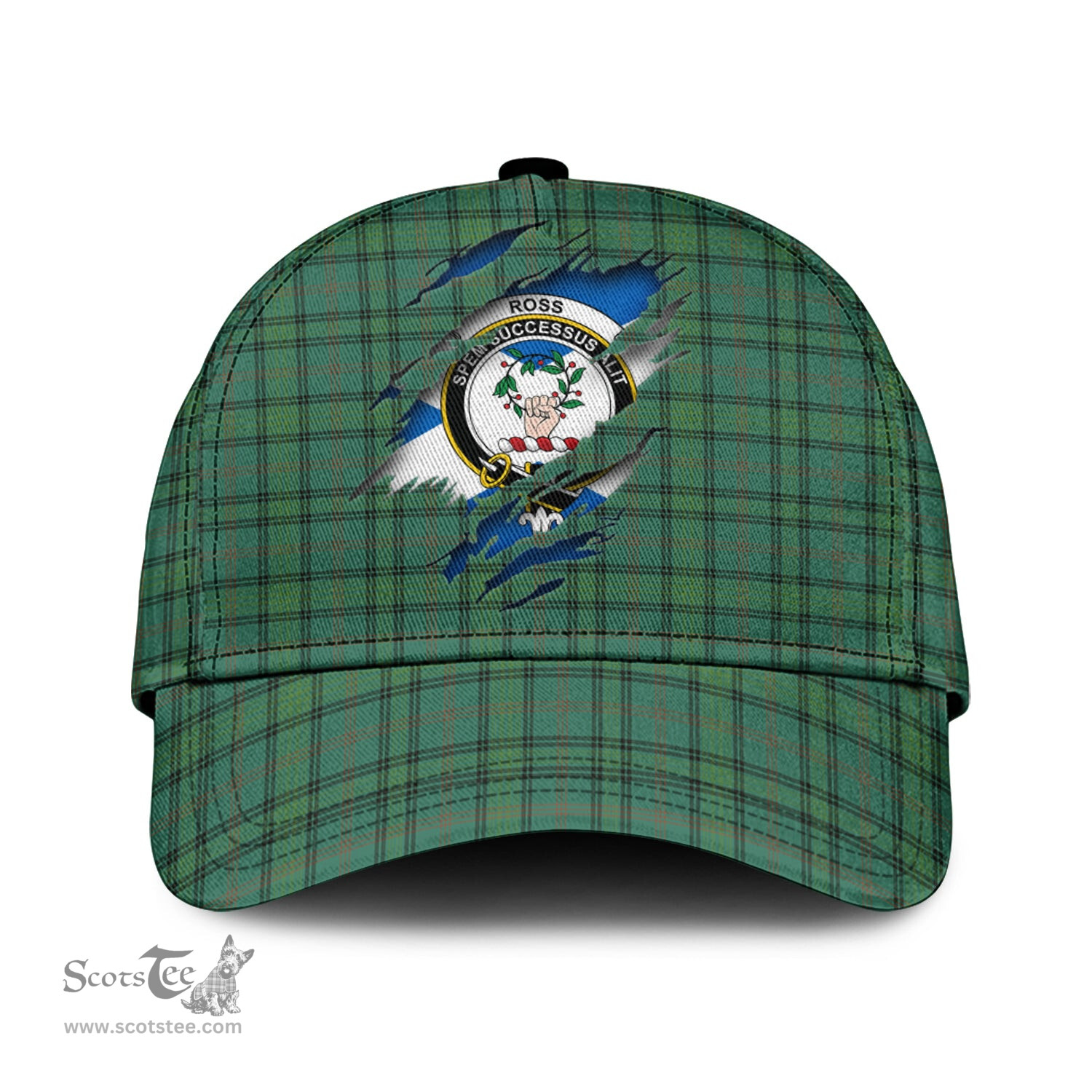 Scottish Ross Hunting Ancient Family Crest In Me Style Tartan Cap ScotsTee Shop - Tartan Plaid - scotstee.com