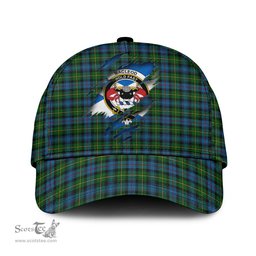 Scottish MacLeod of Skye Family Crest In Me Style Tartan Cap ScotsTee Shop - Tartan Plaid - scotstee.com
