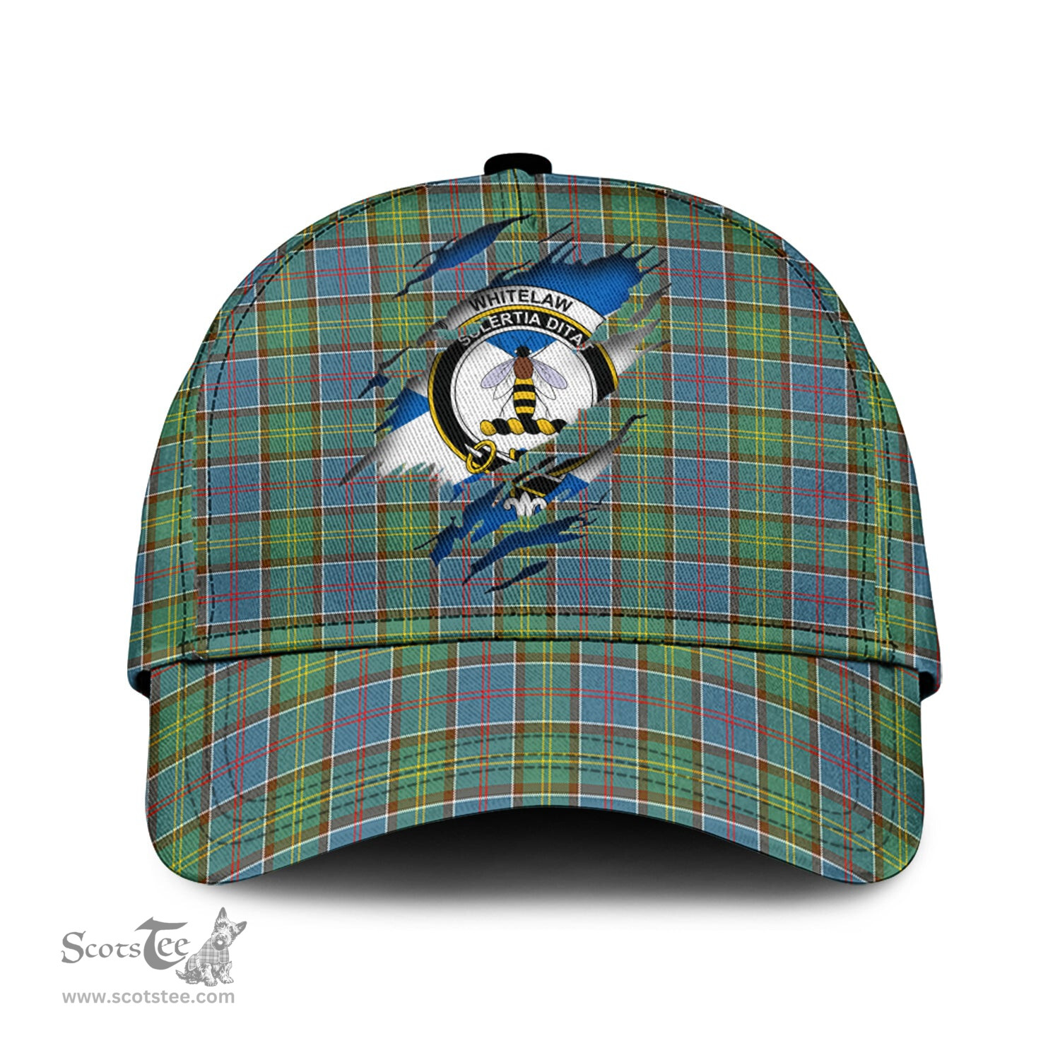 Scottish Whitelaw Family Crest In Me Style Tartan Cap ScotsTee Shop - Tartan Plaid - scotstee.com