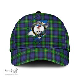 Scottish Meldrum Family Crest In Me Style Tartan Cap ScotsTee Shop - Tartan Plaid - scotstee.com
