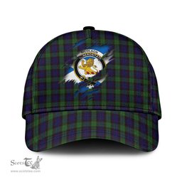 Scottish Nicolson Green Hunting Family Crest In Me Style Tartan Cap ScotsTee Shop - Tartan Plaid - scotstee.com
