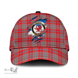 Scottish Moubray Family Crest In Me Style Tartan Cap ScotsTee Shop - Tartan Plaid - scotstee.com