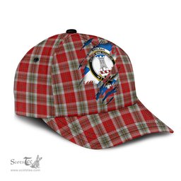Scottish MacLean of Duart Dress Red Family Crest In Me Style Tartan Cap ScotsTee Shop - Tartan Plaid - scotstee.com