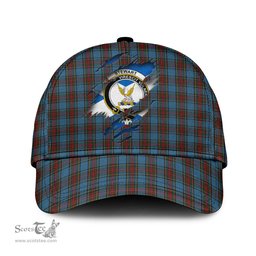 Scottish Stewart Royal Blue Family Crest In Me Style Tartan Cap ScotsTee Shop - Tartan Plaid - scotstee.com