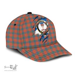 Scottish Robertson Ancient Family Crest In Me Style Tartan Cap ScotsTee Shop - Tartan Plaid - scotstee.com