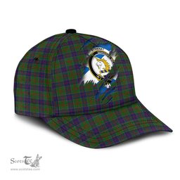 Scottish Stewart of Appin Hunting Family Crest In Me Style Tartan Cap ScotsTee Shop - Tartan Plaid - scotstee.com