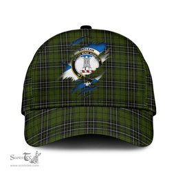 Scottish MacLean Hunting Family Crest In Me Style Tartan Cap ScotsTee Shop - Tartan Plaid - scotstee.com