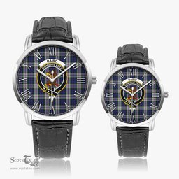 Scottish Baird Dress Family Crest Quartz Watch With Leather Strap - Tartan Watch Instafamous Quartz Leather Strap Plaid Watch Scottish Plaid Tartan Plaid - ScotsTee - scotstee.com
