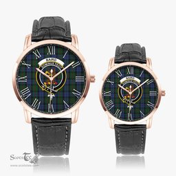 Scottish Baird Family Crest Quartz Watch With Leather Strap - Tartan Watch Instafamous Quartz Leather Strap Plaid Watch Scottish Plaid Tartan Plaid - ScotsTee - scotstee.com