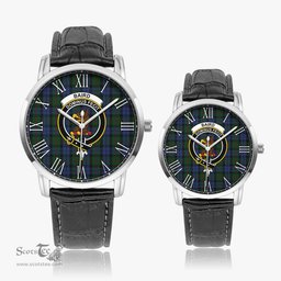 Scottish Baird Family Crest Quartz Watch With Leather Strap - Tartan Watch Instafamous Quartz Leather Strap Plaid Watch Scottish Plaid Tartan Plaid - ScotsTee - scotstee.com