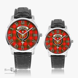 Scottish Cameron Modern Family Crest Quartz Watch With Leather Strap - Tartan Watch Instafamous Quartz Leather Strap Plaid Watch Scottish Plaid Tartan Plaid - ScotsTee - scotstee.com