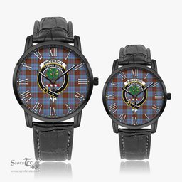 Scottish Anderson Modern Family Crest Quartz Watch With Leather Strap - Tartan Watch Instafamous Quartz Leather Strap Plaid Watch Scottish Plaid Tartan Plaid - ScotsTee - scotstee.com