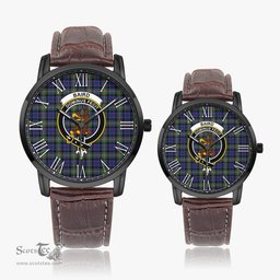 Scottish Baird Modern Family Crest Quartz Watch With Leather Strap - Tartan Watch Instafamous Quartz Leather Strap Plaid Watch Scottish Plaid Tartan Plaid - ScotsTee - scotstee.com