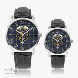 Scottish Baird Modern Family Crest Quartz Watch With Leather Strap - Tartan Watch Instafamous Quartz Leather Strap Plaid Watch Scottish Plaid Tartan Plaid - ScotsTee - scotstee.com