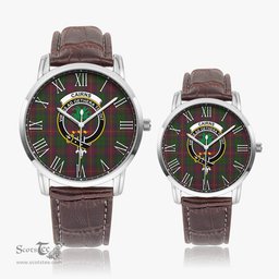 Scottish Cairns Family Crest Quartz Watch With Leather Strap - Tartan Watch Instafamous Quartz Leather Strap Plaid Watch Scottish Plaid Tartan Plaid - ScotsTee - scotstee.com