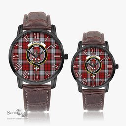 Scottish Brodie Dress Family Crest Quartz Watch With Leather Strap - Tartan Watch Instafamous Quartz Leather Strap Plaid Watch Scottish Plaid Tartan Plaid - ScotsTee - scotstee.com