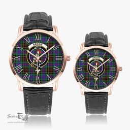 Scottish Brodie Hunting Modern Family Crest Quartz Watch With Leather Strap - Tartan Watch Instafamous Quartz Leather Strap Plaid Watch Scottish Plaid Tartan Plaid - ScotsTee - scotstee.com