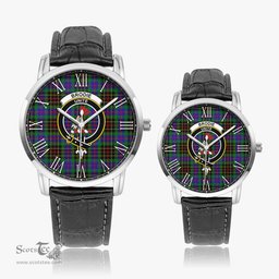 Scottish Brodie Hunting Modern Family Crest Quartz Watch With Leather Strap - Tartan Watch Instafamous Quartz Leather Strap Plaid Watch Scottish Plaid Tartan Plaid - ScotsTee - scotstee.com