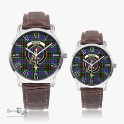 Scottish Brodie Hunting Modern Family Crest Quartz Watch With Leather Strap - Tartan Watch Instafamous Quartz Leather Strap Plaid Watch Scottish Plaid Tartan Plaid - ScotsTee - scotstee.com