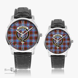 Scottish Dalmahoy Family Crest Quartz Watch With Leather Strap - Tartan Watch Instafamous Quartz Leather Strap Plaid Watch Scottish Plaid Tartan Plaid - ScotsTee - scotstee.com