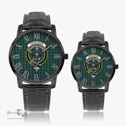 Scottish Ferguson of Atholl Family Crest Quartz Watch With Leather Strap - Tartan Watch Instafamous Quartz Leather Strap Plaid Watch Scottish Plaid Tartan Plaid - ScotsTee - scotstee.com