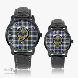 Scottish Gordon Dress Modern Family Crest Quartz Watch With Leather Strap - Tartan Watch Instafamous Quartz Leather Strap Plaid Watch Scottish Plaid Tartan Plaid - ScotsTee - scotstee.com
