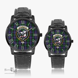 Scottish Galbraith Family Crest Quartz Watch With Leather Strap - Tartan Watch Instafamous Quartz Leather Strap Plaid Watch Scottish Plaid Tartan Plaid - ScotsTee - scotstee.com