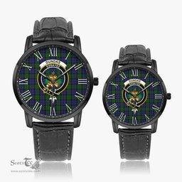 Scottish Dundas Family Crest Quartz Watch With Leather Strap - Tartan Watch Instafamous Quartz Leather Strap Plaid Watch Scottish Plaid Tartan Plaid - ScotsTee - scotstee.com