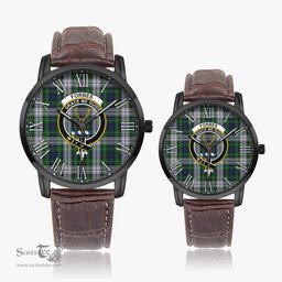 Scottish Forbes Dress Family Crest Quartz Watch With Leather Strap - Tartan Watch Instafamous Quartz Leather Strap Plaid Watch Scottish Plaid Tartan Plaid - ScotsTee - scotstee.com