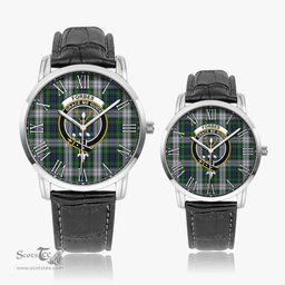 Scottish Forbes Dress Family Crest Quartz Watch With Leather Strap - Tartan Watch Instafamous Quartz Leather Strap Plaid Watch Scottish Plaid Tartan Plaid - ScotsTee - scotstee.com