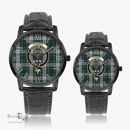 Scottish Forbes Dress Family Crest Quartz Watch With Leather Strap - Tartan Watch Instafamous Quartz Leather Strap Plaid Watch Scottish Plaid Tartan Plaid - ScotsTee - scotstee.com
