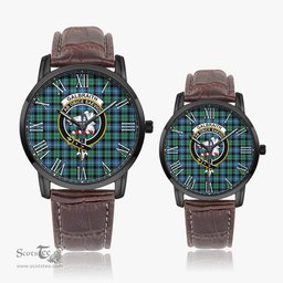 Scottish Galbraith Ancient Family Crest Quartz Watch With Leather Strap - Tartan Watch Instafamous Quartz Leather Strap Plaid Watch Scottish Plaid Tartan Plaid - ScotsTee - scotstee.com