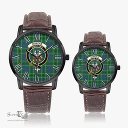 Scottish Duncan Ancient Family Crest Quartz Watch With Leather Strap - Tartan Watch Instafamous Quartz Leather Strap Plaid Watch Scottish Plaid Tartan Plaid - ScotsTee - scotstee.com