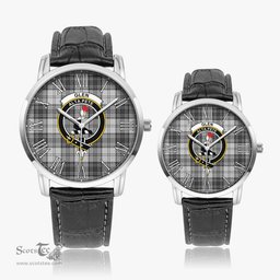 Scottish Glen Family Crest Quartz Watch With Leather Strap - Tartan Watch Instafamous Quartz Leather Strap Plaid Watch Scottish Plaid Tartan Plaid - ScotsTee - scotstee.com