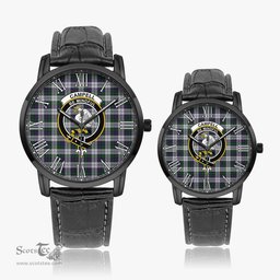 Scottish Campbell of Cawdor Dress Family Crest Quartz Watch With Leather Strap - Tartan Watch Instafamous Quartz Leather Strap Plaid Watch Scottish Plaid Tartan Plaid - ScotsTee - scotstee.com