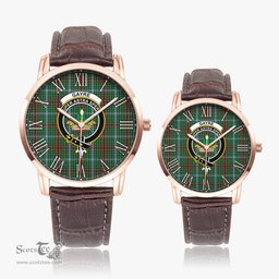Scottish Gayre Family Crest Quartz Watch With Leather Strap - Tartan Watch Instafamous Quartz Leather Strap Plaid Watch Scottish Plaid Tartan Plaid - ScotsTee - scotstee.com