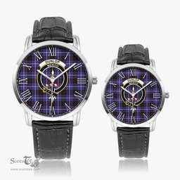 Scottish Dunlop Modern Family Crest Quartz Watch With Leather Strap - Tartan Watch Instafamous Quartz Leather Strap Plaid Watch Scottish Plaid Tartan Plaid - ScotsTee - scotstee.com