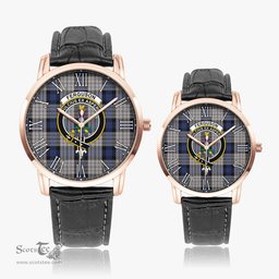 Scottish Ferguson Dress Family Crest Quartz Watch With Leather Strap - Tartan Watch Instafamous Quartz Leather Strap Plaid Watch Scottish Plaid Tartan Plaid - ScotsTee - scotstee.com
